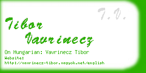 tibor vavrinecz business card